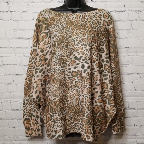 Luisa Ricci Sweaters - NWT Luisa Ricci Cheetah print sweater wool alpaca